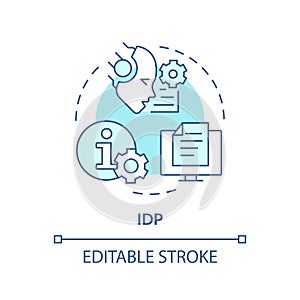IDP ai soft blue concept icon photo