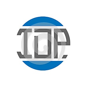 IDP letter logo design on white background. IDP creative initials circle logo concept. IDP letter design photo