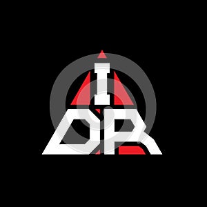 IDR triangle letter logo design with triangle shape. IDR triangle logo design monogram. IDR triangle vector logo template with red