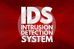 IDS - Intrusion Detection System acronym, technology concept background