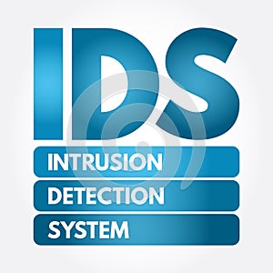 IDS - Intrusion Detection System acronym, technology concept background