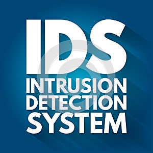 IDS - Intrusion Detection System acronym, technology concept background