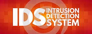 IDS - Intrusion Detection System acronym, technology concept background