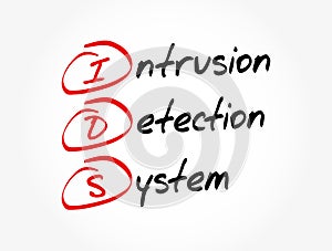 IDS - Intrusion Detection System acronym, technology concept background