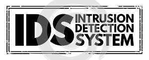 IDS - Intrusion Detection System acronym, technology concept background