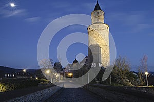 Idstein Tower Hessen Night Hexenturm Oldtown