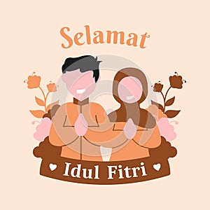 Idul Fitri celebration vector design