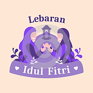 Idul Fitri celebration vector design