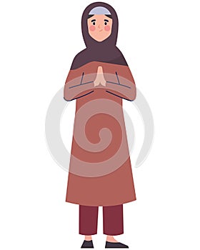 idul fitri muslim woman praying