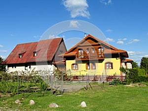 Idylic scene with rural house photo