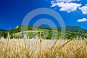 Idyllic agricultural mountain landscape of Croatia