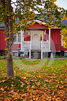 Idyllic autumn in northern Sweden