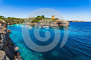 Idyllic bay Cala Pi on Majorca island Spain