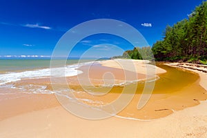 Idyllic beach at Andaman Sea on Koh Kho Khao island