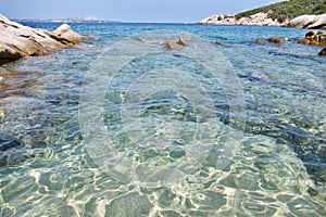 Idyllic beach in The Baja Sardinia, Sardinia Island, Italy