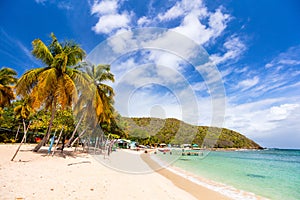 Idyllic beach at Caribbean