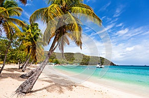 Idyllic beach at Caribbean