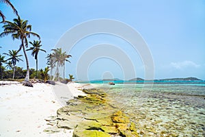 Idyllic beach at Caribbean