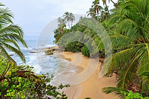 Idyllic beach Manzanillo Costa Rica