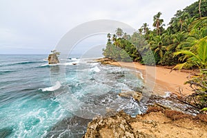 Idyllic beach Manzanillo Costa Rica