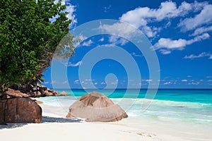Idyllic beach in Seychelles