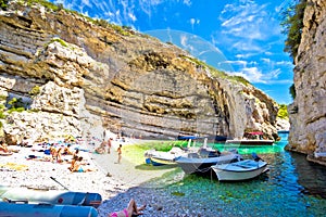 Idyllic beach of Stinva on Vis island