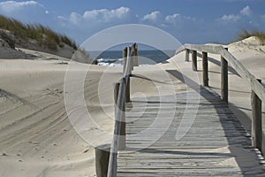 Idyllic Beech pass coverd with beach sand