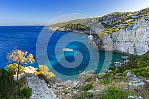 Idyllic coastline of Zakynthos island