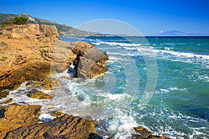 Idyllic coastline of Zakynthos island