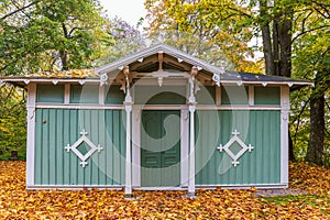 Idyllic cottage in a park