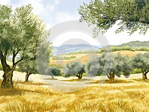 Idyllic Countryside Landscape