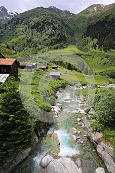 Idyllic Cristallina Valley in Tessin, Switzerland