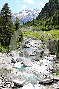 Idyllic Cristallina Valley in Tessin, Switzerland photo