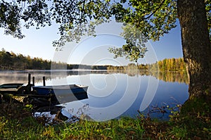 Idyllic lake frame