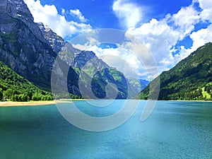 Idyllic Lake at KlÃÂ¶ntal Switzerland