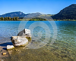The idyllic lake Walchsee