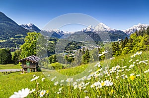 Idyllic landscape in the Bavarian Alps, Berchtesgaden, Germany