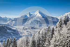 Idyllic landscape in the Bavarian Alps, Berchtesgaden, Germany photo