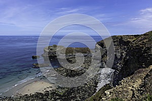 Idyllic landscape of Cornwall coast