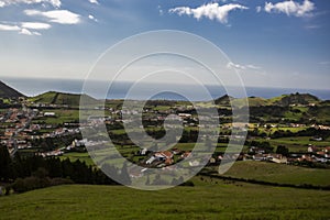 Idyllic landscape of Faial island, Azores