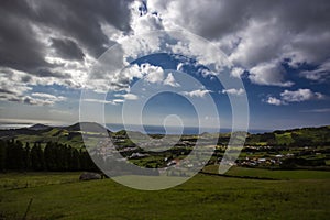 Idyllic landscape of Faial island, Azores