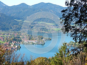 Idyllic landscape with lake and mountains in southern Germany 2