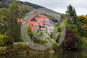 Idyllic landscape with an old house