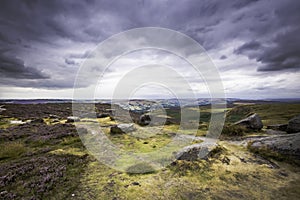 Idyllic landscape of Peak District National Park, Derbyshire, Uk