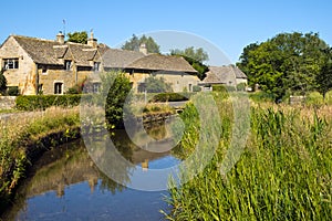 Idyllic Lower Slaughter village, Gloucestershire, UK