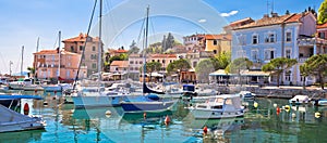 Idyllic mediterranean waterfront in Volosko village, Opatija riviera