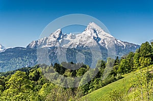 Idyllic mountain landscape in the Bavarian Alps, Berchtesgadener photo