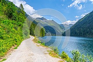 Idyllic mountain landscape at Riesach Lake