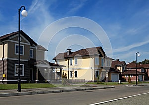 Idyllic neighborhood in America