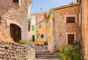 Idyllic old village Biniaraix on Majorca island, Spain